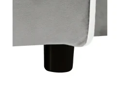 Poltrona| Sofá de 1 lugar - Poltrona com suporte para copos e suporte para telemóvel - veludo cinza e branco Cinzento claro