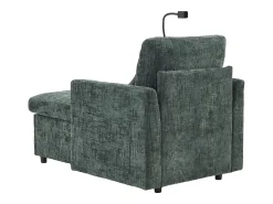 Sofá| Sofá de 1 lugar com 2 bolsos laterais - Sofá para sala de estar com suporte para telemóvel e compartimento oculto - chenille Verde