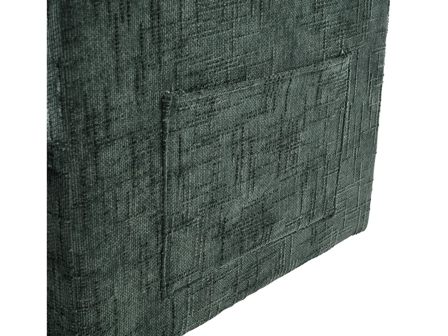 Sofá| Sofá de 1 lugar com 2 bolsos laterais - Sofá para sala de estar com suporte para telemóvel e compartimento oculto - chenille Verde