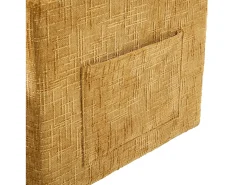 Sofá de 1 lugar com 2 bolsos laterais - Sofá para sala de estar com suporte para telemóvel e compartimento oculto - chenille^ Sofá