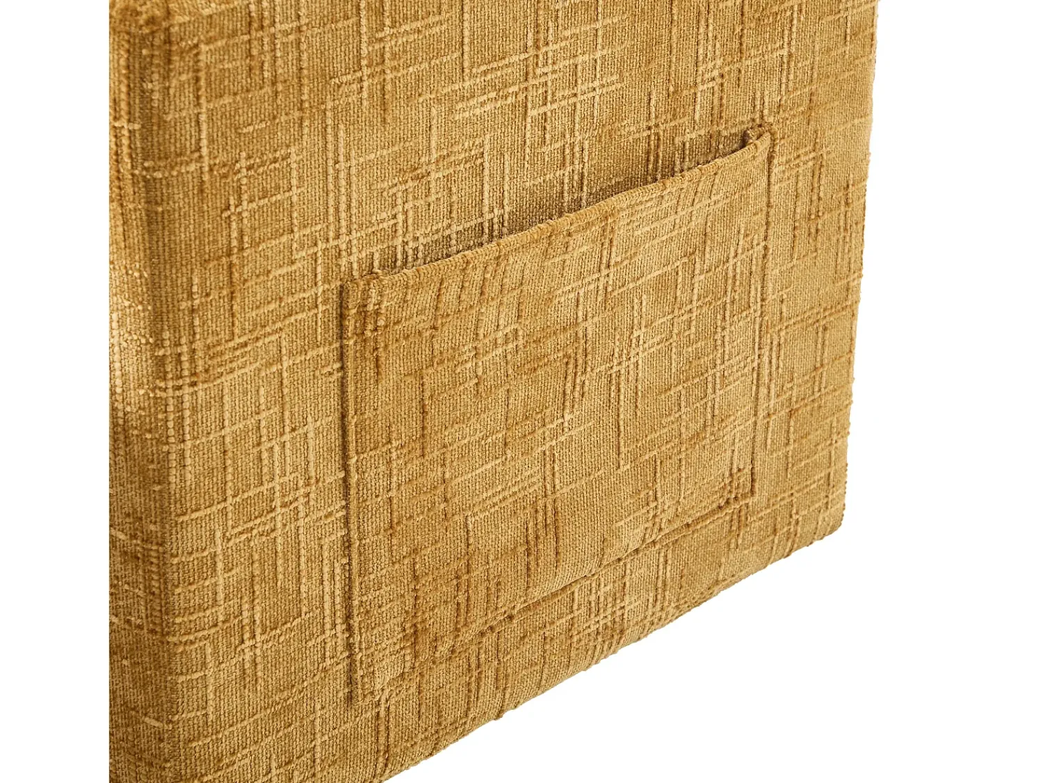 Sofá de 1 lugar com 2 bolsos laterais - Sofá para sala de estar com suporte para telemóvel e compartimento oculto - chenille^ Sofá