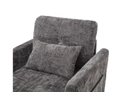 Sofá de 1 lugar com 2 bolsos laterais - Sofá para sala com Suporte para telemóvel e compartimento oculto - chenille^ Sofá