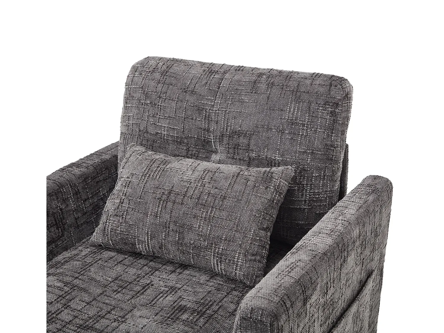 Sofá de 1 lugar com 2 bolsos laterais - Sofá para sala com Suporte para telemóvel e compartimento oculto - chenille^ Sofá
