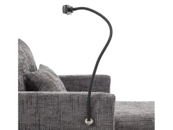 Sofá de 1 lugar com 2 bolsos laterais - Sofá para sala com Suporte para telemóvel e compartimento oculto - chenille^ Sofá