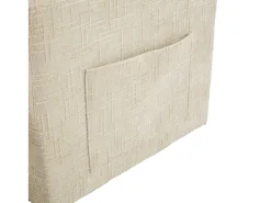 Best Sofá de 1 lugar com 2 bolsos laterais - Sofá para sala com suporte para telemóvel e compartimento oculto - chenille Bege