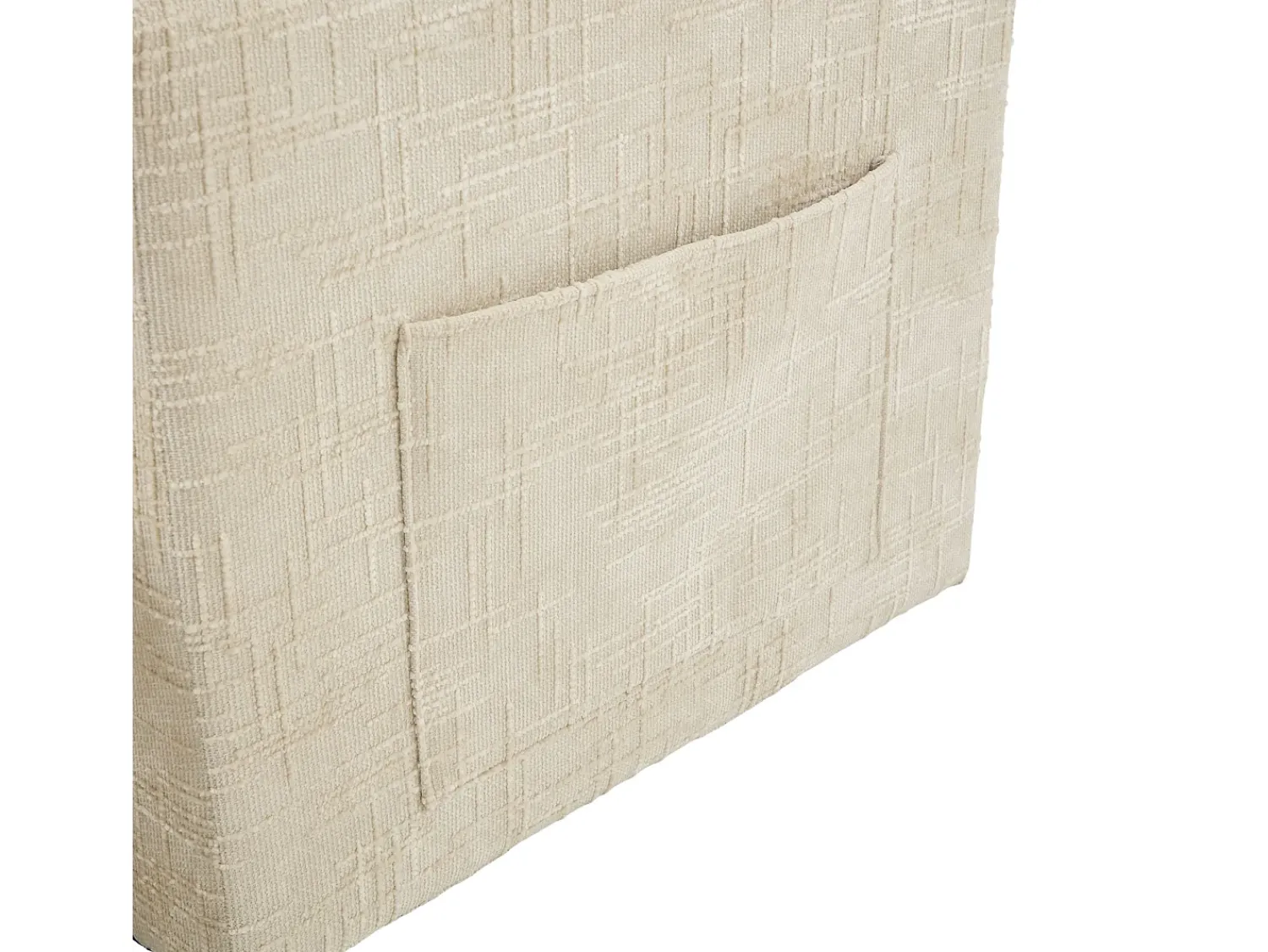 Best Sofá de 1 lugar com 2 bolsos laterais - Sofá para sala com suporte para telemóvel e compartimento oculto - chenille Bege
