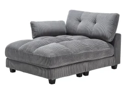 Sofá* Sofá de 1 lugar com braços - Sofá de relaxamento com 2 bases para copos e bolsos laterais - bombazine Cinzento