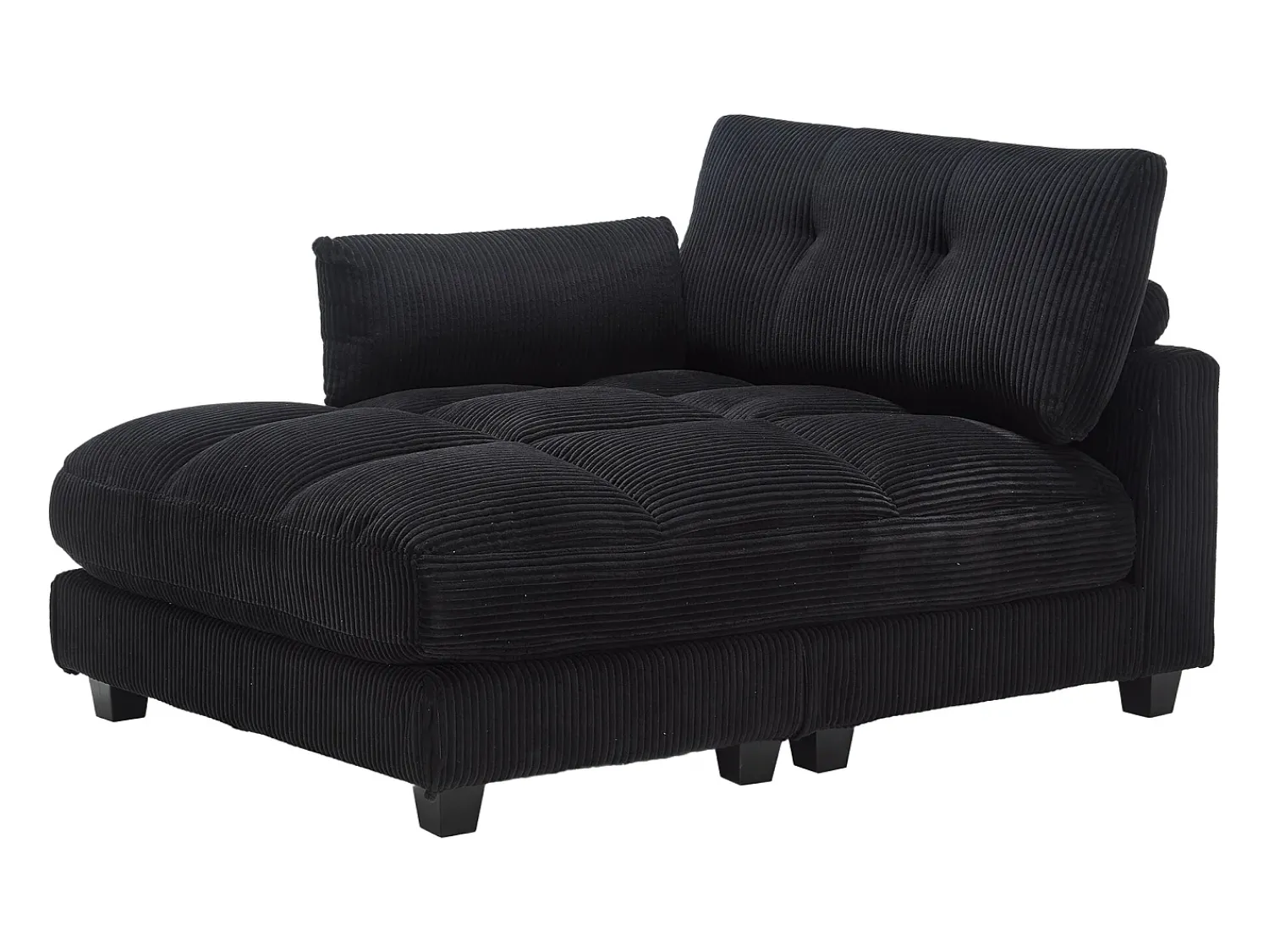 Sofá| Sofá de 1 lugar com braços - Sofá de relaxamento com 2 bases para copos e bolsos laterais - bombazine Preto