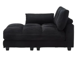 Sofá| Sofá de 1 lugar com braços - Sofá de relaxamento com 2 bases para copos e bolsos laterais - bombazine Preto