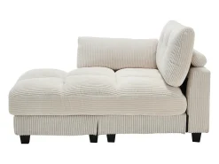 Sofá de 1 lugar com braços - Sofá de relaxamento com 2 bases para copos e bolsos laterais - bombazine Bege