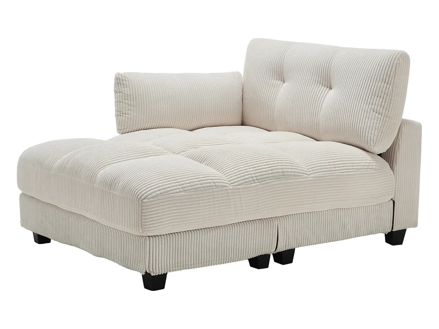 Sofá de 1 lugar com braços - Sofá de relaxamento com 2 bases para copos e bolsos laterais - bombazine Bege