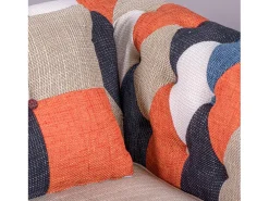 Poltrona|Nest Dream Sofá de 1 lugar estofado em patchwork - Chesterfield - Retalhos Multicor