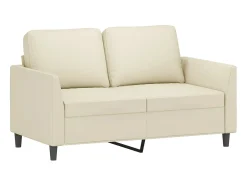 Sofá de 2 lugares 120 cm couro artificial cor PT685490^ Sofá