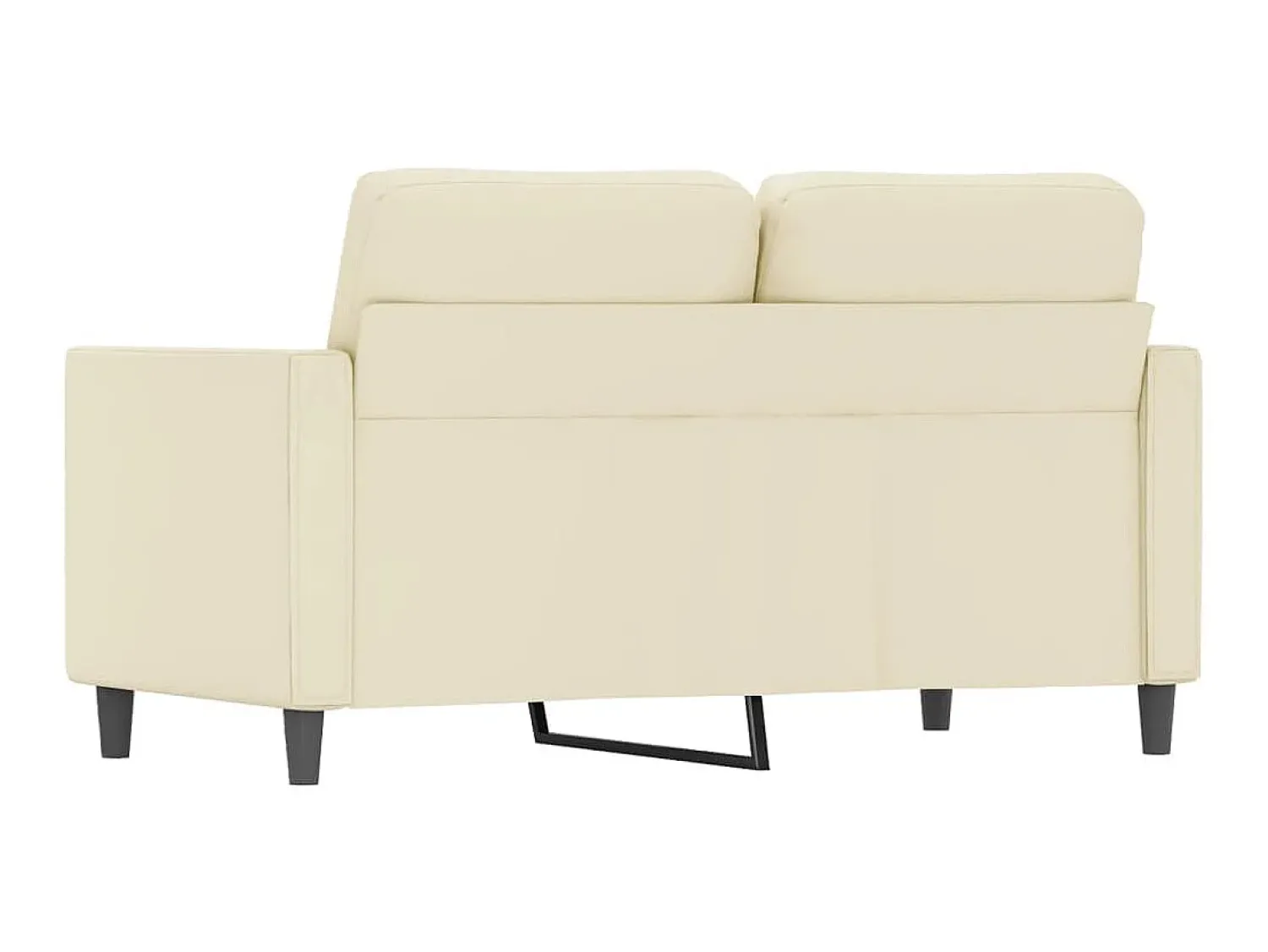Sofá de 2 lugares 120 cm couro artificial cor PT685490^ Sofá