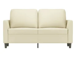 Sofá de 2 lugares 120 cm couro artificial cor PT685490^ Sofá