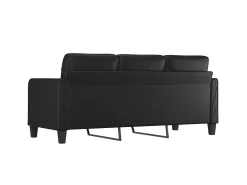 Sofá| Sofá de 3 lugares 180 cm couro artificial PT774538 Preto