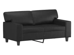 Sofá| Sofá de 2 lugares 120 cm couro artificial PT364147 Preto
