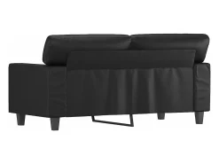 Sofá| Sofá de 2 lugares 120 cm couro artificial PT364147 Preto