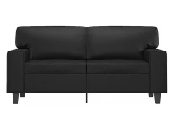 Sofá| Sofá de 2 lugares 120 cm couro artificial PT364147 Preto