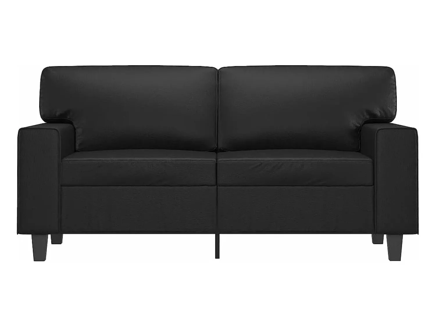 Sofá| Sofá de 2 lugares 120 cm couro artificial PT364147 Preto