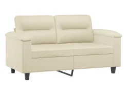 Sofá| Sofá de 2 lugares 120 cm couro artificial cor PT347072 Creme