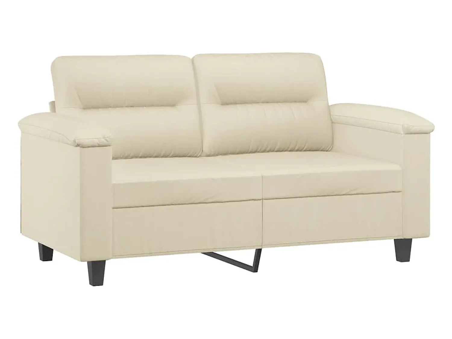 Sofá| Sofá de 2 lugares 120 cm couro artificial cor PT347072 Creme