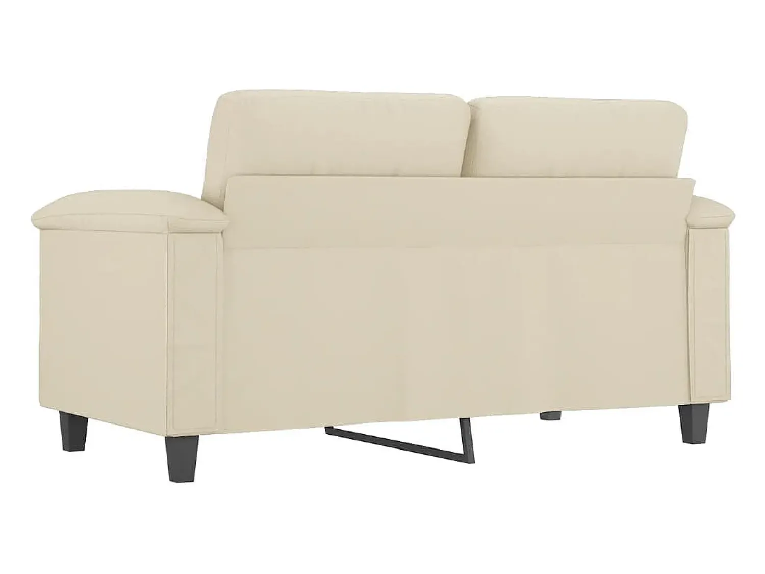 Sofá| Sofá de 2 lugares 120 cm couro artificial cor PT347072 Creme