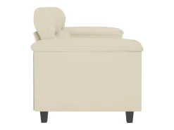 Sofá| Sofá de 2 lugares 120 cm couro artificial cor PT347072 Creme