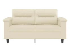 Sofá| Sofá de 2 lugares 120 cm couro artificial cor PT347072 Creme