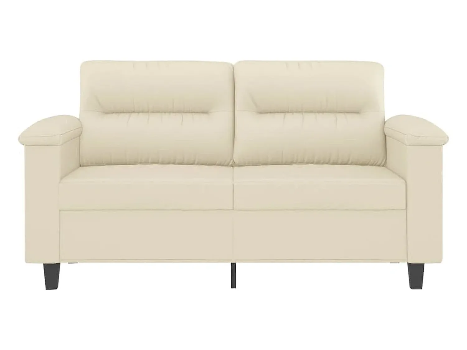 Sofá| Sofá de 2 lugares 120 cm couro artificial cor PT347072 Creme