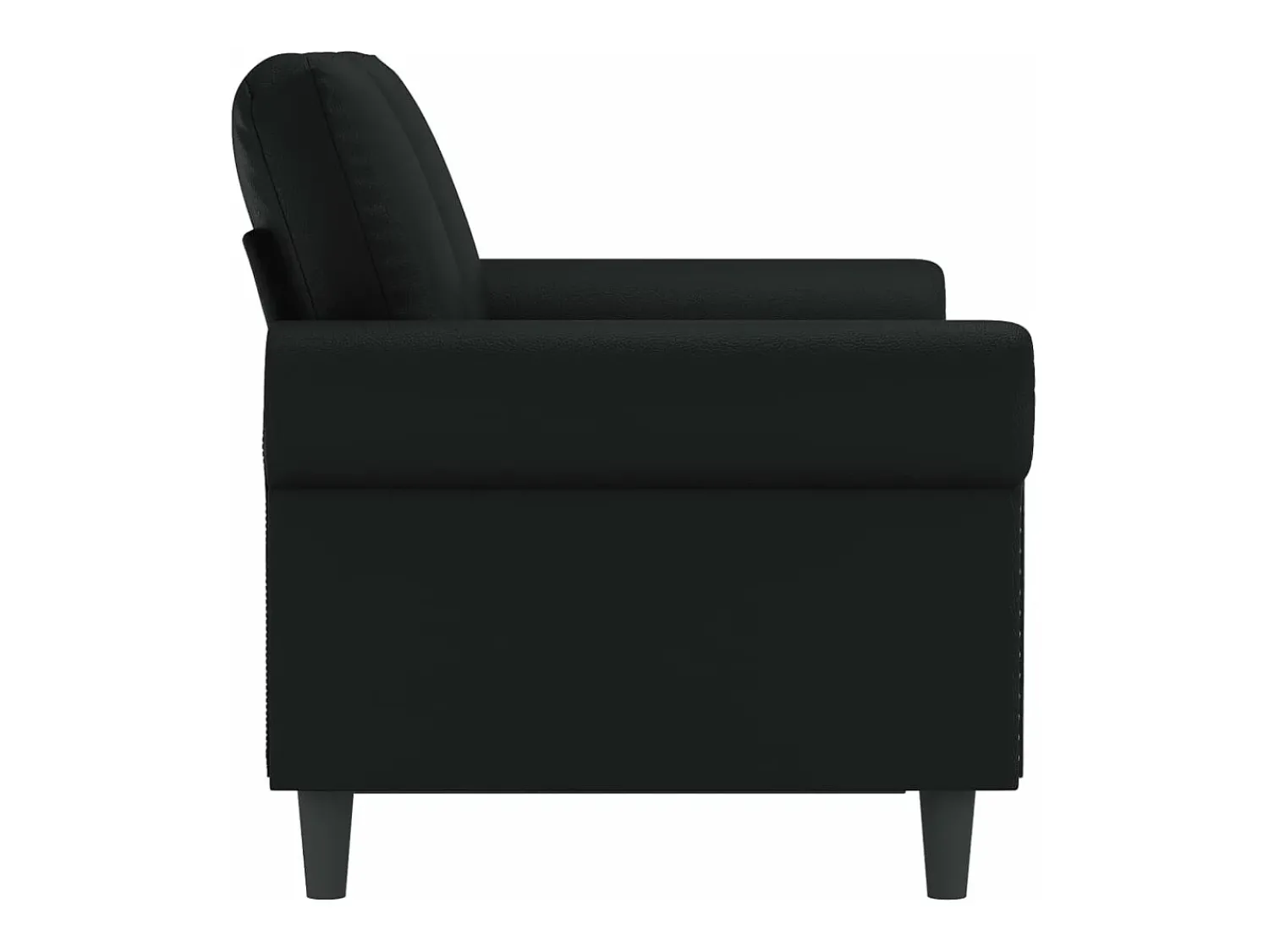 Sofá| Sofá de 2 lugares 120 cm couro artificial PT546453 Preto