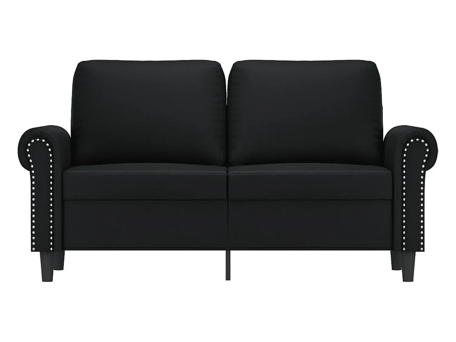 Sofá| Sofá de 2 lugares 120 cm couro artificial PT546453 Preto