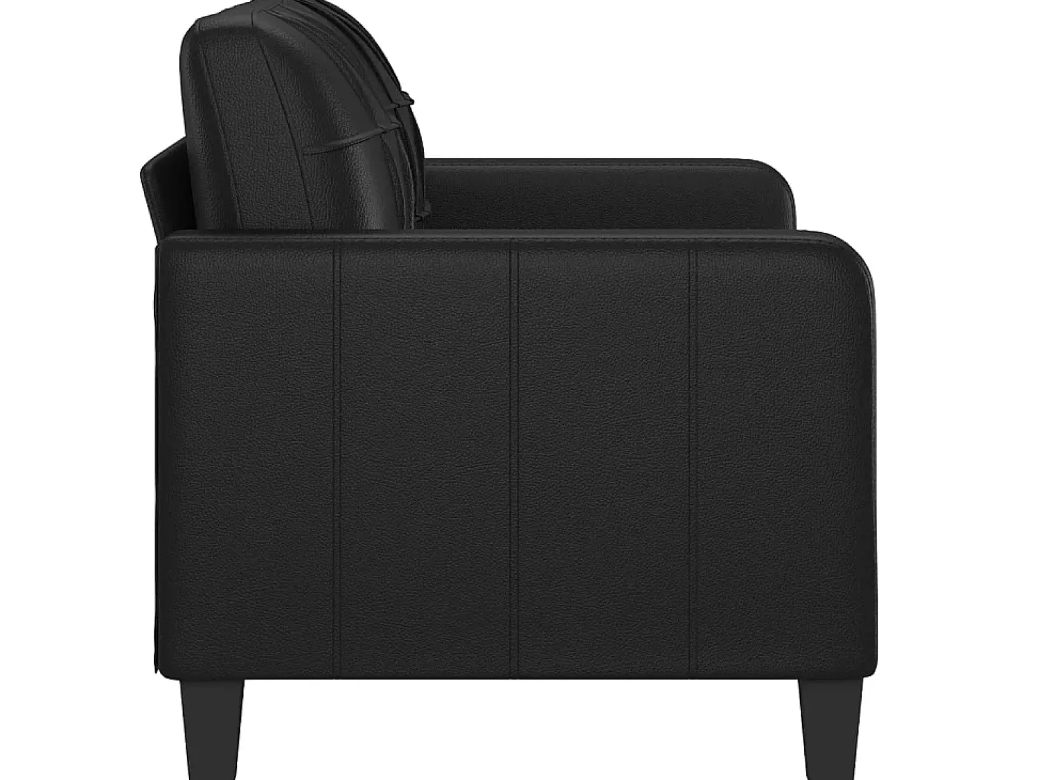 Sofá| Sofá de 2 lugares 120 cm couro artificial PT701737 Preto