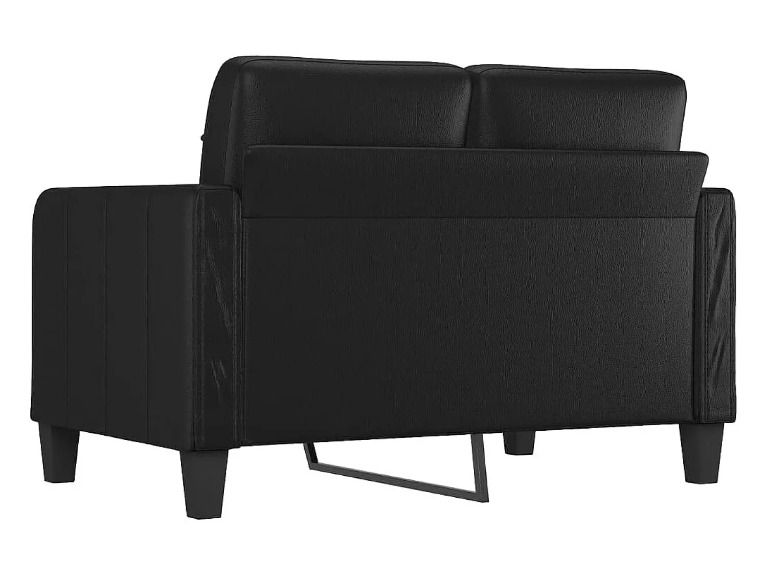 Sofá| Sofá de 2 lugares 120 cm couro artificial PT701737 Preto