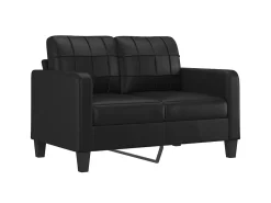 Sofá| Sofá de 2 lugares 120 cm couro artificial PT701737 Preto