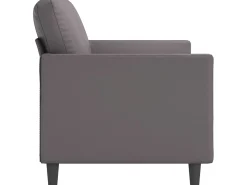 Sofá| Sofá de 2 lugares 140 cm couro artificial cinza PT170540 Cinzento