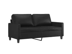 Sofá| Sofá de 2 lugares 140 cm couro artificial PT767572 Preto