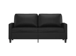 Sofá| Sofá de 2 lugares 140 cm couro artificial PT767572 Preto