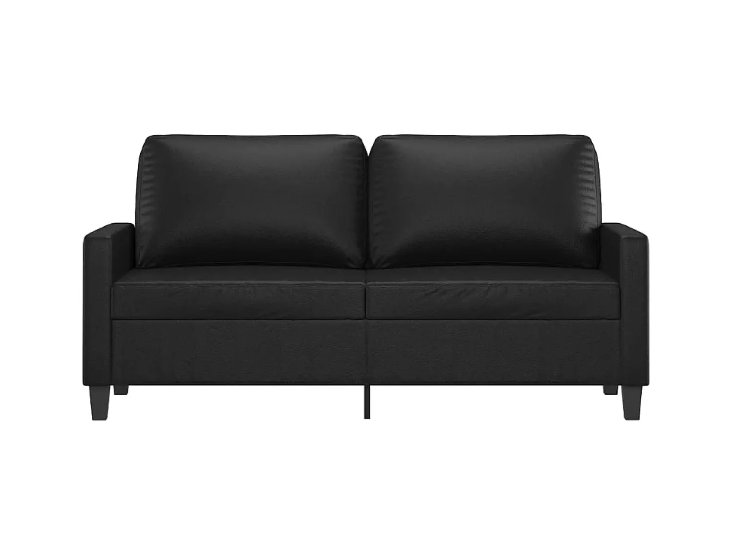 Sofá| Sofá de 2 lugares 140 cm couro artificial PT767572 Preto