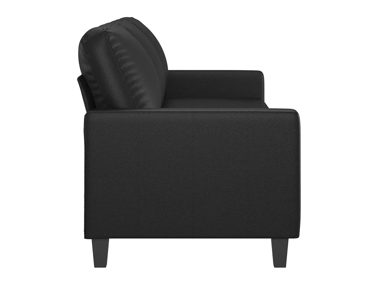 Sofá| Sofá de 3 lugares 180 cm couro artificial PT577255 Preto