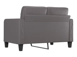 Sofá* Sofá de 2 lugares 120 cm couro artificial cinza PT431450 Cinzento