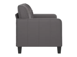 Sofá* Sofá de 2 lugares 120 cm couro artificial cinza PT431450 Cinzento