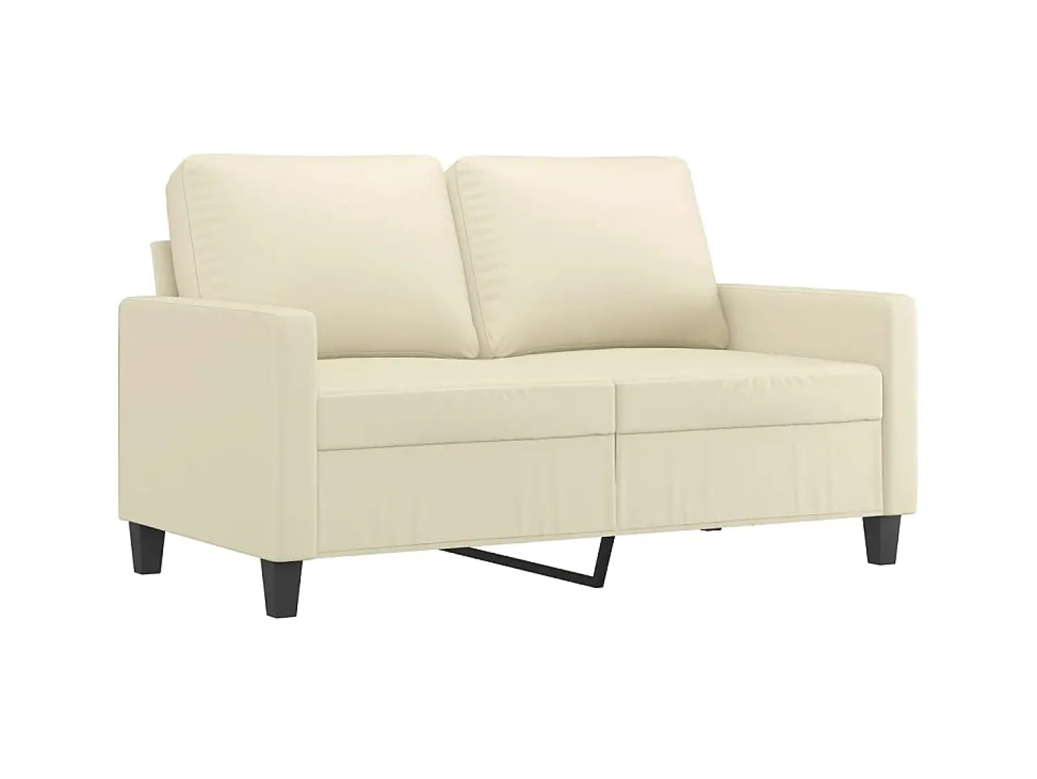 Online Sofá de 2 lugares 120 cm couro artificial cor PT186426 Creme
