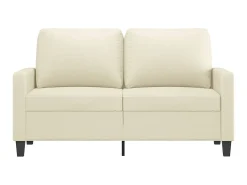 Online Sofá de 2 lugares 120 cm couro artificial cor PT186426 Creme