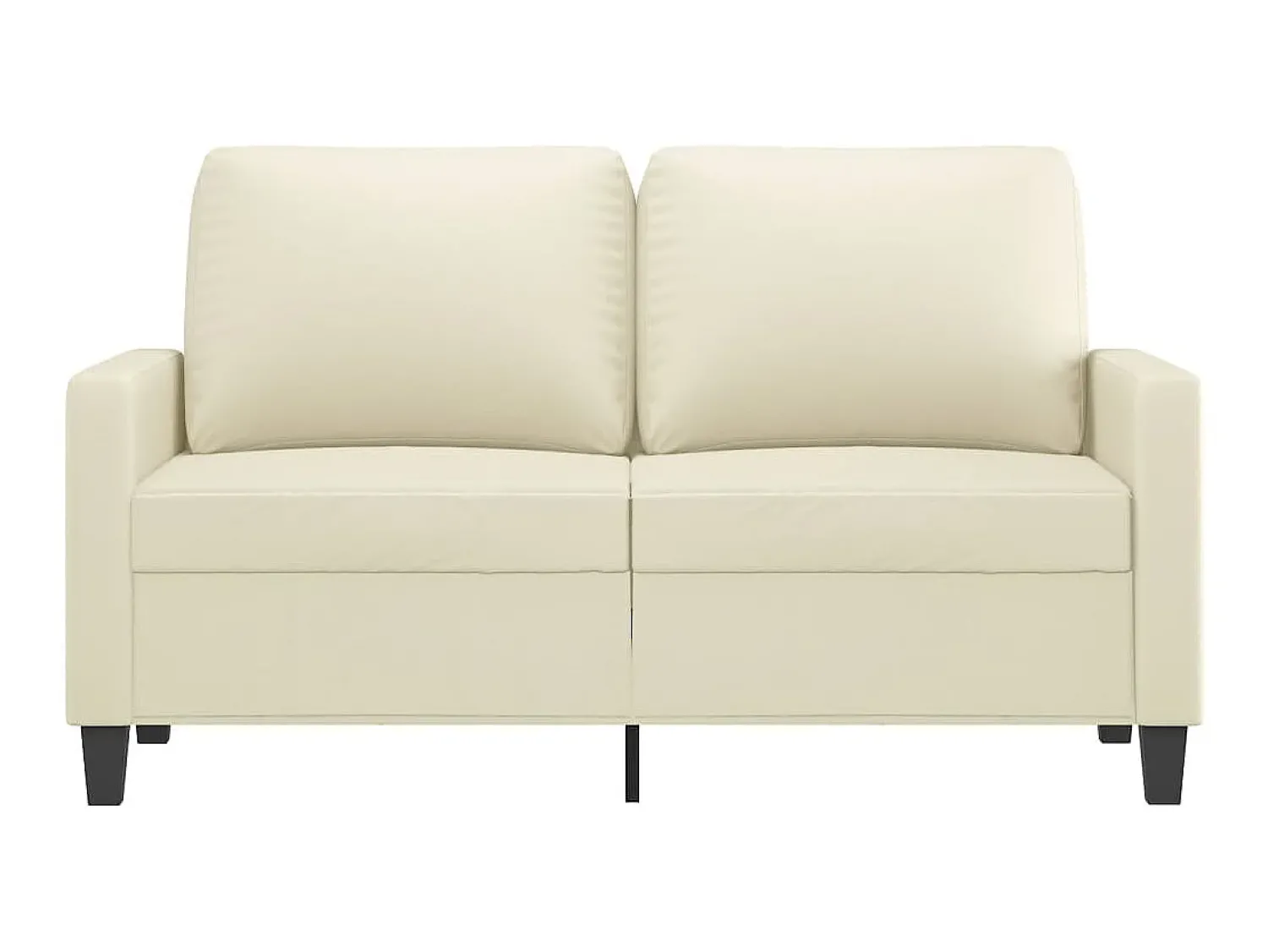 Online Sofá de 2 lugares 120 cm couro artificial cor PT186426 Creme