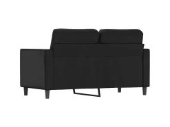 New Sofá de 2 lugares 120 cm couro artificial PT253000 Preto