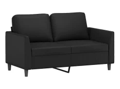 New Sofá de 2 lugares 120 cm couro artificial PT253000 Preto