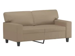 Sofá*vidaxl Sofá de 2 lugares 120 cm couro artificial cor cappuccino Castanho