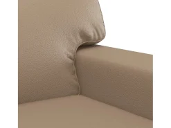 Sofá*vidaxl Sofá de 2 lugares 120 cm couro artificial cor cappuccino Castanho