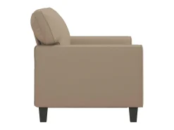 Sofá*vidaxl Sofá de 2 lugares 120 cm couro artificial cor cappuccino Castanho